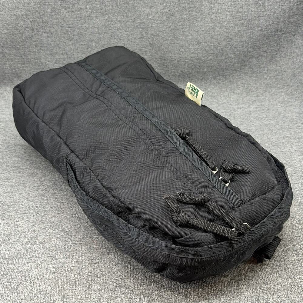 Vintage REI Black Lumbar Pack Fanny Pack Hiking Trail Waist Bag Gorpcore KOREA